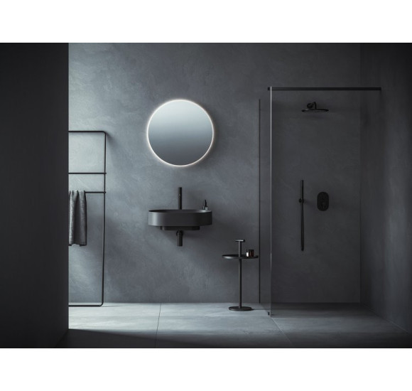 Ravak Yard 600 pakabinamas keraminis praustuvas, juodos matinės spalvos