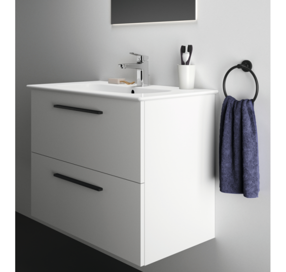 KOMPLEKTAS: Ideal Standard I.Life A vonios spintelė su praustuvu 80cm, Balta matinė spalva