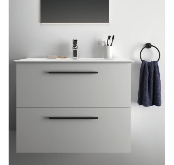 KOMPLEKTAS: Ideal Standard I.Life A vonios spintelė su praustuvu 80cm, Balta matinė spalva