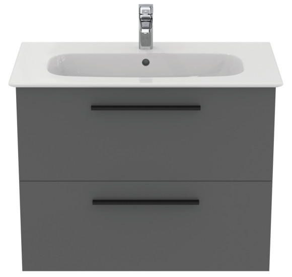 KOMPLEKTAS: Ideal Standard I.Life A vonios spintelė su praustuvu 80cm, Quartz grey matt spalva