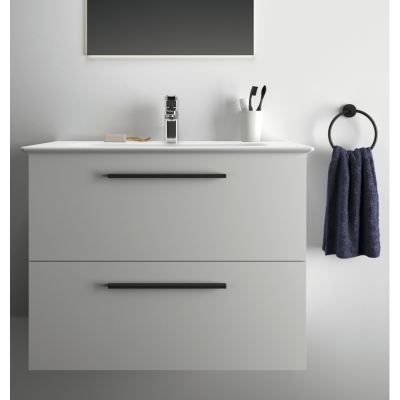 KOMPLEKTAS: Ideal Standard I.Life A vonios spintelė su praustuvu 100cm, Balta matinė spalva