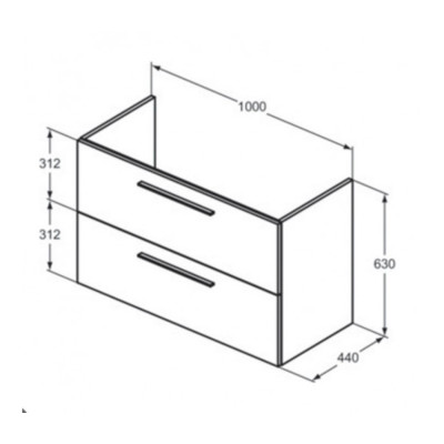 KOMPLEKTAS: Ideal Standard I.Life A vonios spintelė su praustuvu 100cm, quartz grey matt spalva