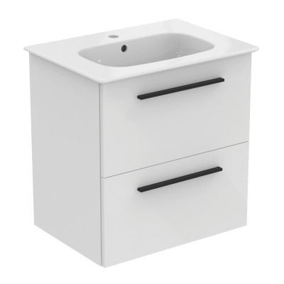 KOMPLEKTAS: Ideal Standard I.Life A vonios spintelė su praustuvu 60cm, balta matinė spalva