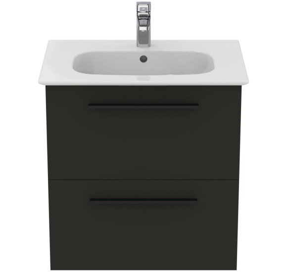 KOMPLEKTAS: Ideal Standard I.Life A vonios spintelė su praustuvu 60cm, Carbon grey matt spalva