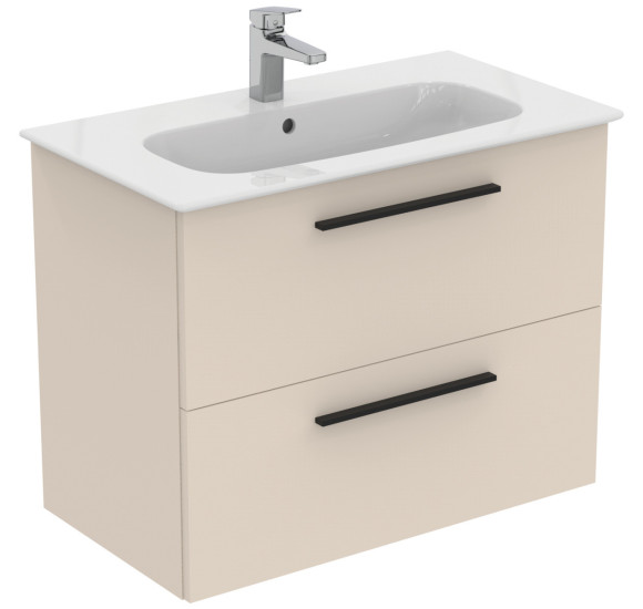 KOMPLEKTAS: Ideal Standard I.Life A vonios spintelė su praustuvu 80cm, Sand beige matt spalva