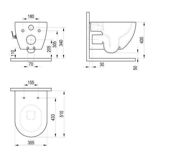 Ravak Uni Chrome RimOff bidė tualetas, su integruotu bidė antgaliu ir svirtiniu maišytuvu, baltos spalvos