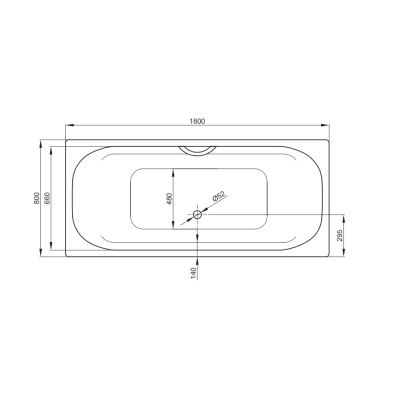 Bette Duo plieninė stačiakampė vonia,1800 × 800 mm, baltos spalvos
