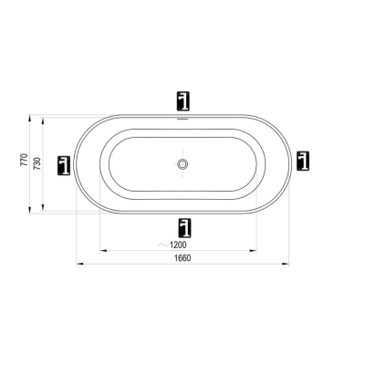 Ravak Freedom O Tec vonia, 1700x770 mm, akrilinė, laisvai pastatoma, pasirinkite spalvą