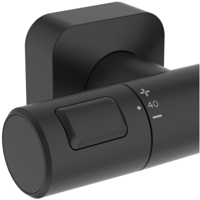 Ideal Standard Ceratherm T25 dušo sistema su termostatiniu maišytuvu, juodos matinės spalvos