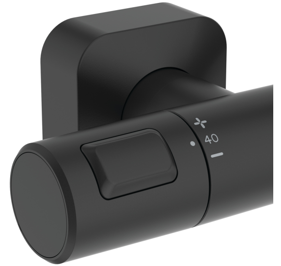 Ideal Standard Ceratherm T25 dušo sistema su termostatiniu maišytuvu, juodos matinės spalvos