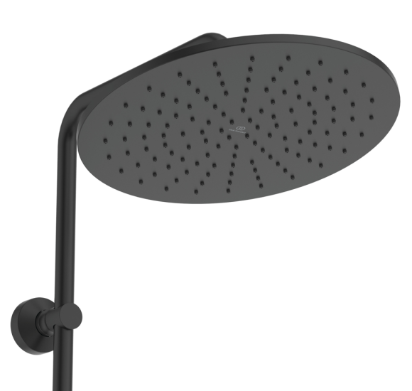 Ideal Standard Ceratherm S200 dušo sistema su termostatiniu maišytuvu, 30 cm lietaus galva, juodos matinės spalvos