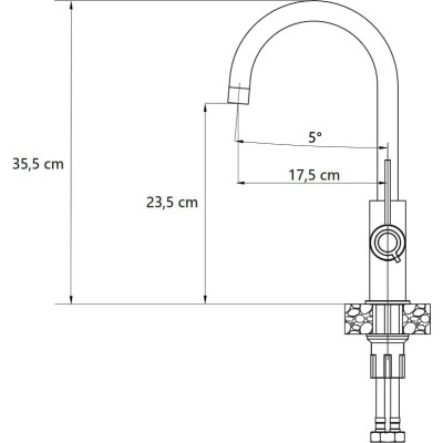IŠPARDAVIMAS. Quadron virtuvinis maišytuvas JODIE, juoda matinė