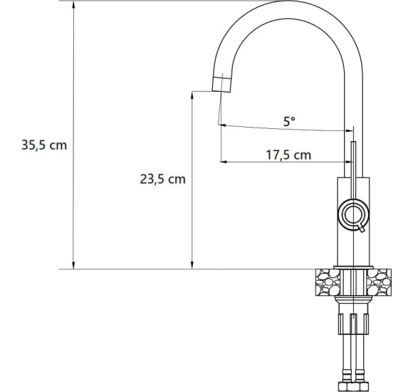 IŠPARDAVIMAS. Quadron virtuvinis maišytuvas JODIE, juoda matinė