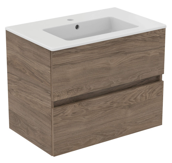 Ideal Standard Eurovit montuojamas praustuvas 71 cm, su persipylimo anga, baltos spalvos