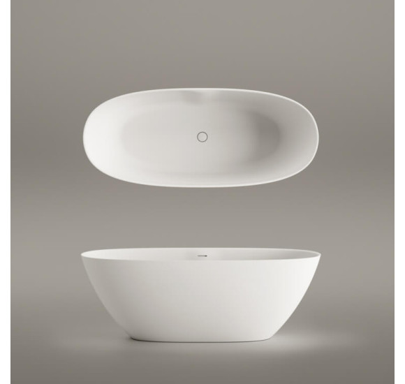 PAA Perla laisvai pastatoma akmens masės vonia  175 x 76 cm, pasirinkite spalvą