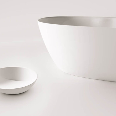 PAA Perla laisvai pastatoma akmens masės vonia  175 x 76 cm, pasirinkite spalvą