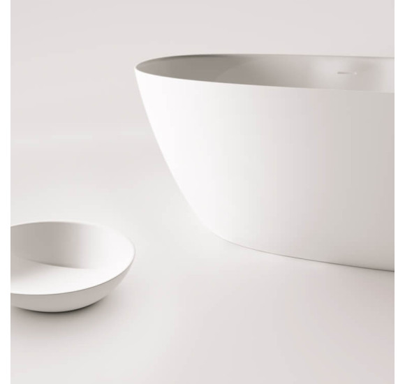 PAA Perla laisvai pastatoma akmens masės vonia  175 x 76 cm, pasirinkite spalvą