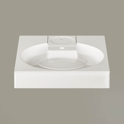 PAA Claro Grande praustuvas 60 x 75 cm, baltos blizgios spalvos (skirtas ant skalbimo mašinos)