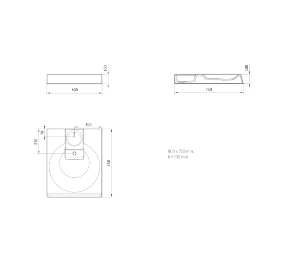 PAA Claro Grande praustuvas 60 x 75 cm, baltos blizgios spalvos (skirtas ant skalbimo mašinos)