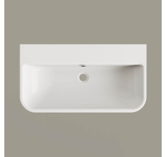 PAA Samba akmens masės praustuvas 70 cm, baltos blizgios spalvos, ISA/00