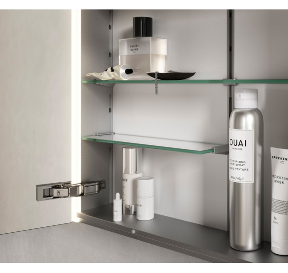 KEUCO Somaris Įleidžiama veidrodinė spintelė su apšvietimu 80x71x11