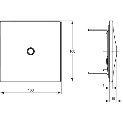 Ideal Standard sensorinis vandens nuleidimo mechanizmas pisuarui, nerūdijančio plieno spalvos
