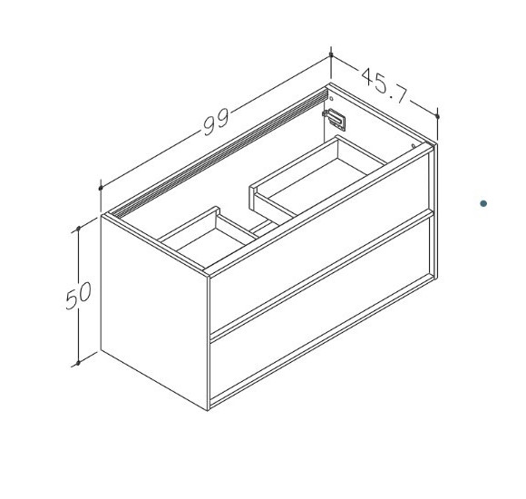 Kamė HOME vonios spintelė, be praustuvo 99x46x50, natūralaus ąžuolo lukštas