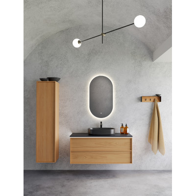 Kamė HOME vonios spintelė, be praustuvo 99x46x50, natūralaus ąžuolo lukštas