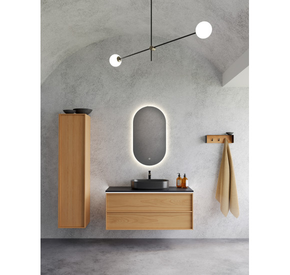 Kamė HOME vonios spintelė, be praustuvo 99x46x50, natūralaus ąžuolo lukštas