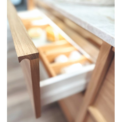 Kamė HOME vonios spintelė, be praustuvo 99x46x50, natūralaus ąžuolo lukštas