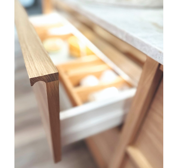 Kamė HOME vonios spintelė, be praustuvo 99x46x50, natūralaus ąžuolo lukštas