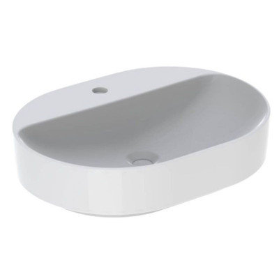 Geberit VARIFORM pastatomas praustuvas, elipsės formos su skyle maišytuvui, 60 cm