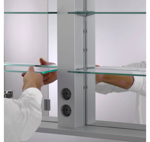 KEUCO Royal Lumos pakabinama veidrodinė spintelė su apšvietimu 90 x 73 x 13 cm, šoninė apdaila aliuminis anoduotas