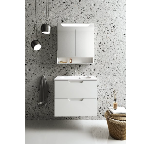 Ravak MC Classic II veidrodinė spintelė 60 x 14 x 76 cm, su LED apšvietimu, balta šoninė apdaila