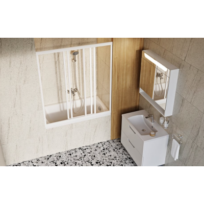 Ravak MC Classic II veidrodinė spintelė 70 x 14 x 76 cm, su LED apšvietimu, balta šoninė apdaila