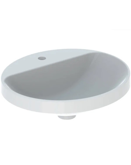 Geberit VARIFORM įleidžiamas praustuvas, ovalus su skyle maišytuvui, 50 cm