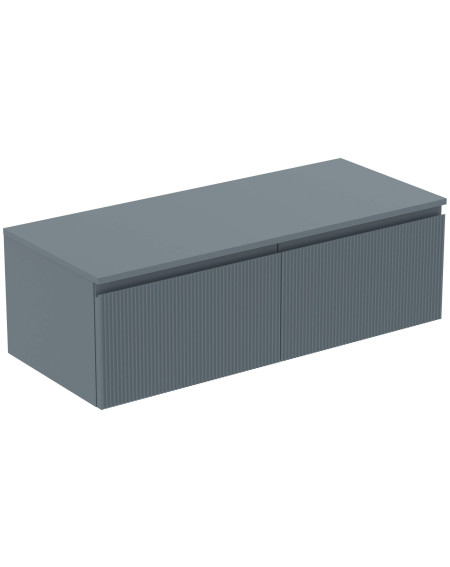 Ideal Standard Finesse pakabinama spintelė praustuvui su stalviršiu ir dviem stalčiais, 120 x 50 cm, pasirinkite spalvą