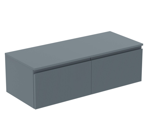 Ideal Standard Finesse pakabinama spintelė praustuvui su stalviršiu ir dviem stalčiais, 120 x 50 cm, pasirinkite spalvą