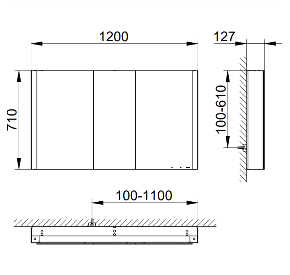 KEUCO Somaris pakabinama veidrodinė spintelė su apšvietimu 120 x 71 x 12 cm, pasirinkite spalvą