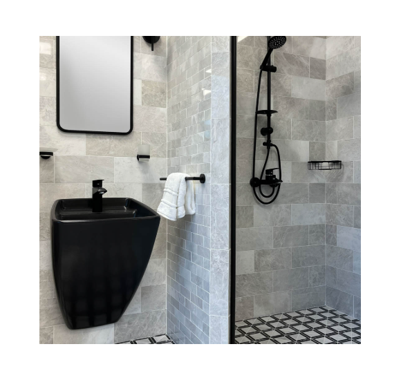 IŠPARDAVIMAS. BOCCHI praustuvas Firenze Monoblok 485x475 (1082), juodas matinis