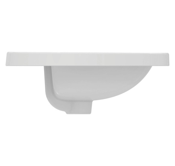 Ideal Standard CONNECT į stalviršį įleidžiamas praustuvas, 62 cm, su skyle maišytuvui, baltos blizgios spalvos