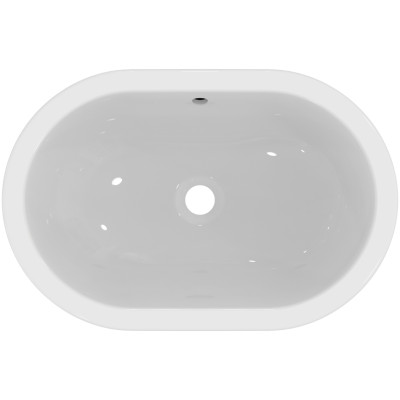 Ideal Standard CONNECT į stalviršį įleidžiamas praustuvas, 62 cm, be skylės maišytuvui, baltos blizgios spalvos