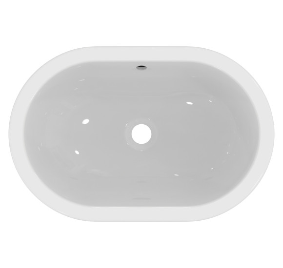 Ideal Standard CONNECT į stalviršį įleidžiamas praustuvas, 62 cm, be skylės maišytuvui, baltos blizgios spalvos