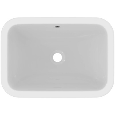 Ideal Standard CONNECT į stalviršį įleidžiamas praustuvas, 58 cm, be skylės maišytuvui, baltos blizgios spalvos