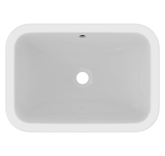 Ideal Standard CONNECT į stalviršį įleidžiamas praustuvas, 58 cm, be skylės maišytuvui, baltos blizgios spalvos