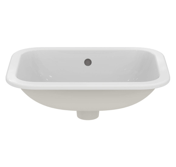 Ideal Standard CONNECT į stalviršį įleidžiamas praustuvas, 50 cm, be skylės maišytuvui, baltos blizgios spalvos
