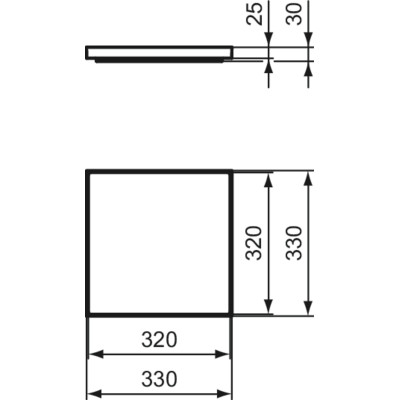 Ideal Standard Solos kvadratinis padėkliukas ant praustuvo dubens, pasirinkite spalvą
