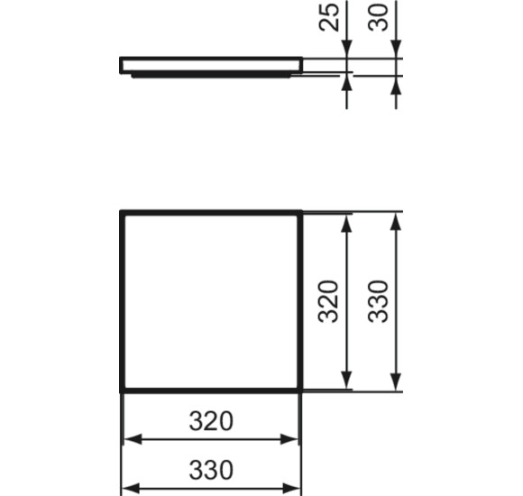 Ideal Standard Solos kvadratinis padėkliukas ant praustuvo dubens, pasirinkite spalvą