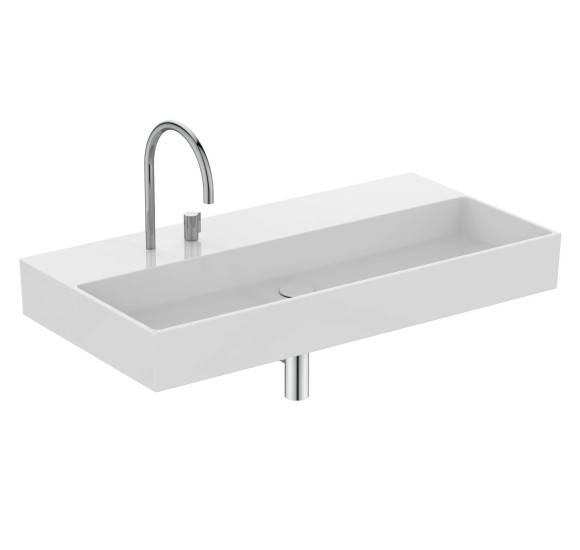 Ideal Standard Solos Vanity Basin pakabinamas praustuvas 1015x515x120 mm, su 2 skylėm maišytuvui, pasirinkite spalvą