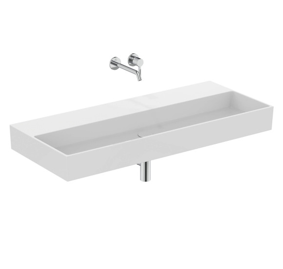 Ideal Standard Solos Vanity Basin pakabinamas praustuvas 1215x515x120 mm, be skylės maišytuvui, pasirinkite spalvą